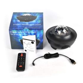 USB Control Music Player LED Starry Sky Projector (Color: Black)