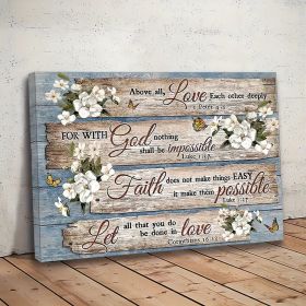 Faith in Bloom – Framed Scripture Canvas Art (Option: 32x24inch)