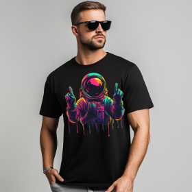 Dripspace Astronaut T-Shirt – Cosmic Color Edition (Option: Black-M)