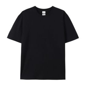 Premium Cotton Plain Tee – White & Black (Color/Size: Black - XL)