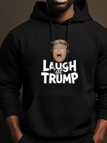 Laugh at Trump Pullover Hoodie (size: S)