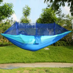 SkyGuard 2-Person Parachute Hammock with Mosquito Net (Color: Blue)