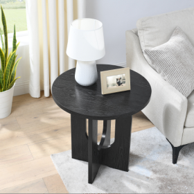 Modern Simple Side Table (Solid Wood) (Color: Black)