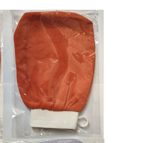 Rayon Bath Gloves (Multicolor) (Color: Orange)