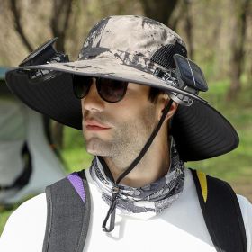 SolarBreeze Outdoor Cooling Fan Hat (Option: Yellow Camo)