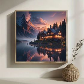 Full Diamond Round Water Diamond Art - Multiple Designs (Option: Code130)