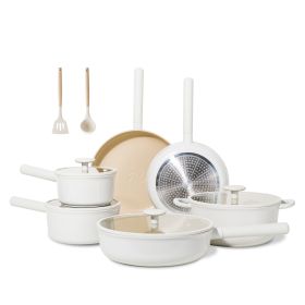Oven Safe Ceramic Cookware Sets (Non Stick, With Removable Handles) (Option: 16p)
