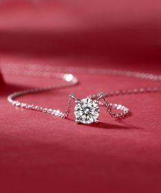 My Heart Will Last Forever Moissanite Necklace – Eternal Promise Edition (Option: 1carat)