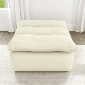 Lazy Floor Sofa Chair – Modern Armless & Backless Bean Bag Style Seat (Color: Beige)