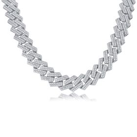 Men's Luxury Fashion Mosan Diamond S925 Silver Necklace Comparable To Natural Diamonds (Option: 500mm)