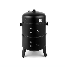 Iron Spray Carbon Smoker Grill – 80x41x48cm (Color: Black)
