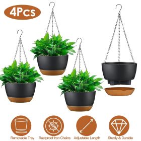 IronRoot 4-Piece Hanging Planter Set (Option: AS PIC)