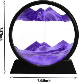 AbyssFlow 3D Dynamic Sand Art Display (Color: Purple)