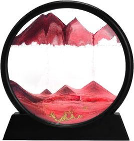 AbyssFlow 3D Dynamic Sand Art Display (Color: Red)